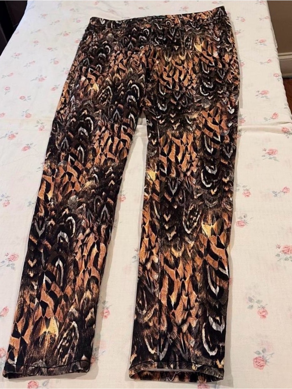 Dear John Women's Brown Multi Printed Straight-Leg Pants